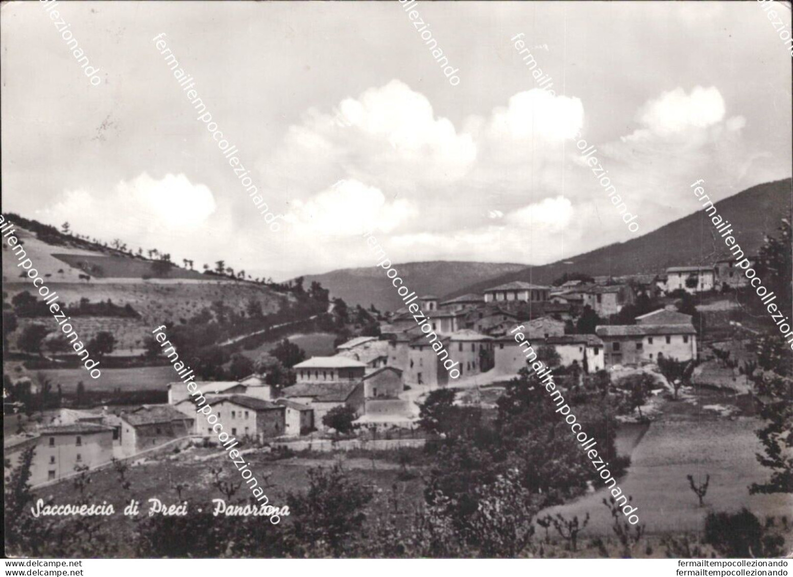 Al814 Cartolina Saccovescio Di Preci Panorama Provincia Di Perugia Umbria - Perugia