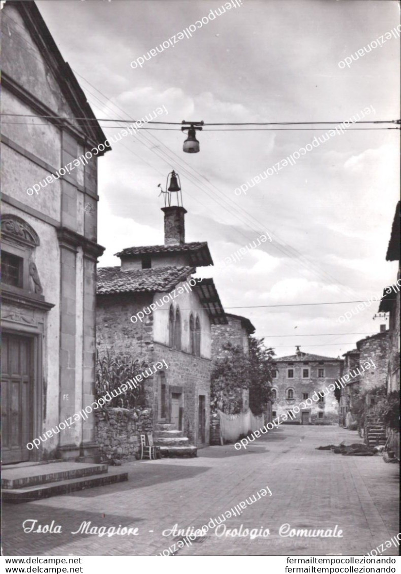 Al815 Cartolina Isola Maggiore Antico Orololio Comunale Perugia Umbria - Perugia