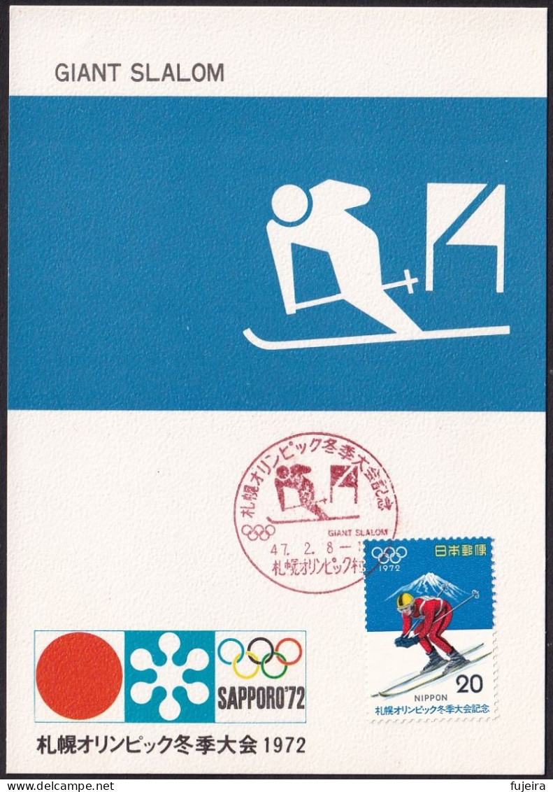 Japan 1972 Maximum Card Sapporo Olympic (jt1184) - Otros & Sin Clasificación