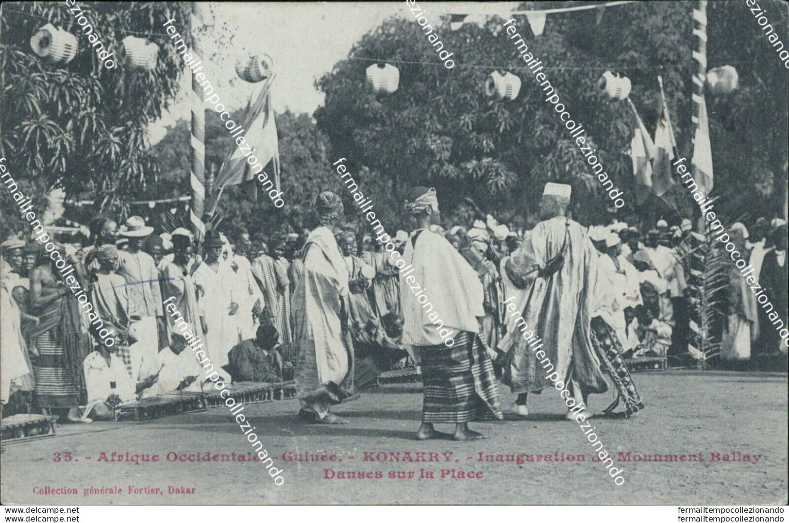 Ch343 Cartolina Africque Africa Konarry Innaguration Du Monument - Other & Unclassified