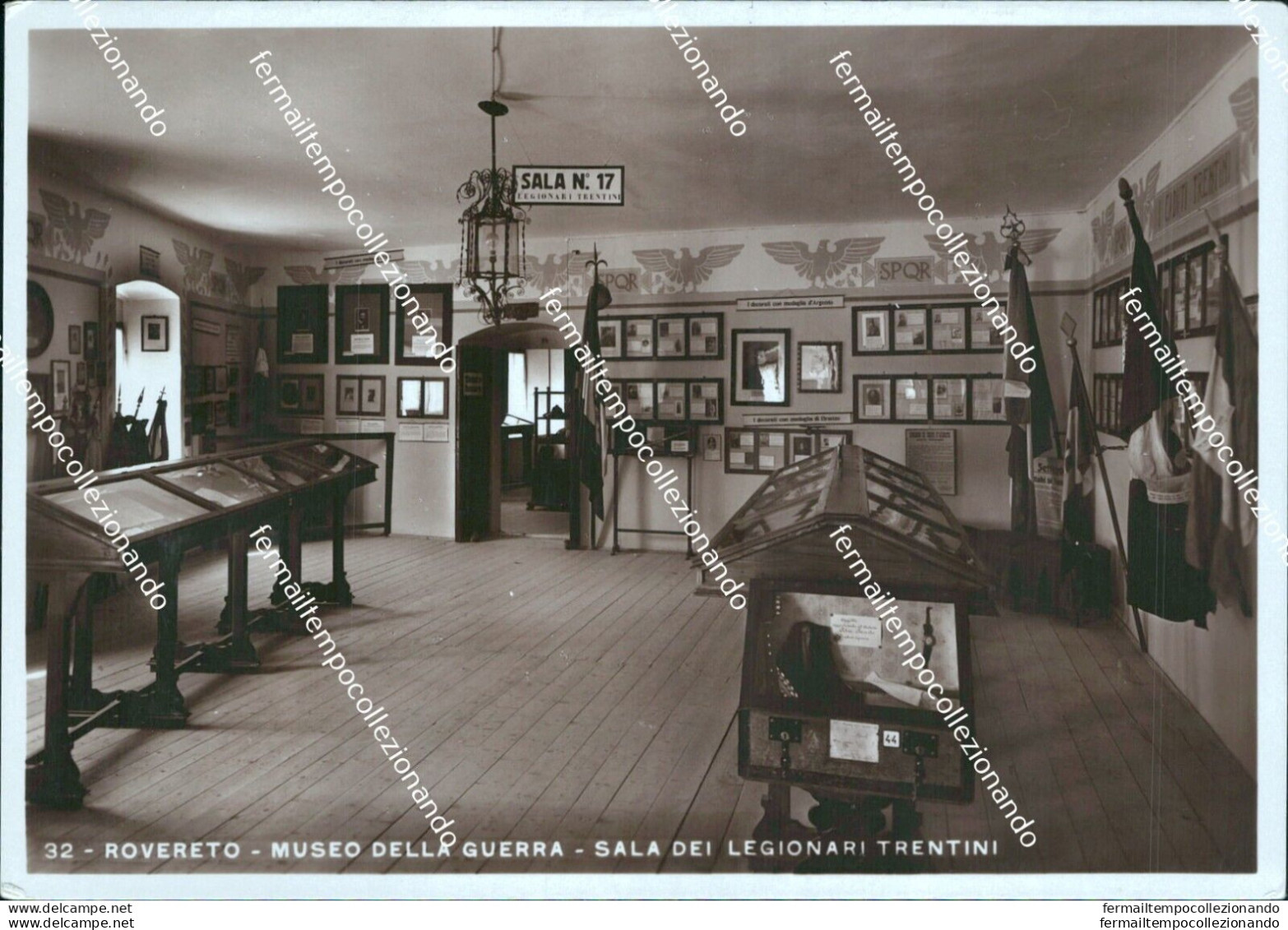 Bm406 Cartolina Rovereto Museo Della Guerra Sala Dei Legionari Trento - Trento