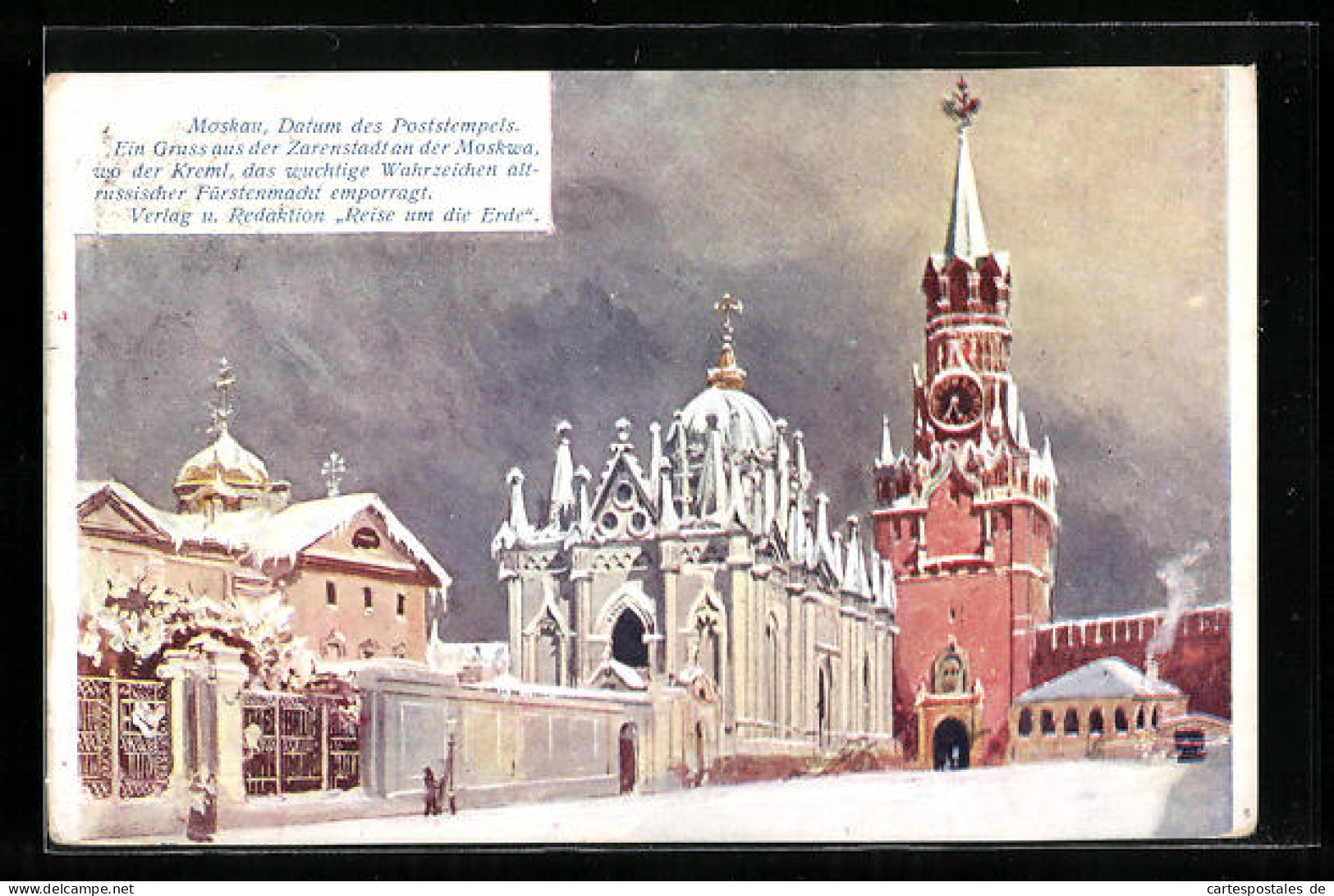 Künstler-AK Moskau, Kreml Im Winter  - Russland