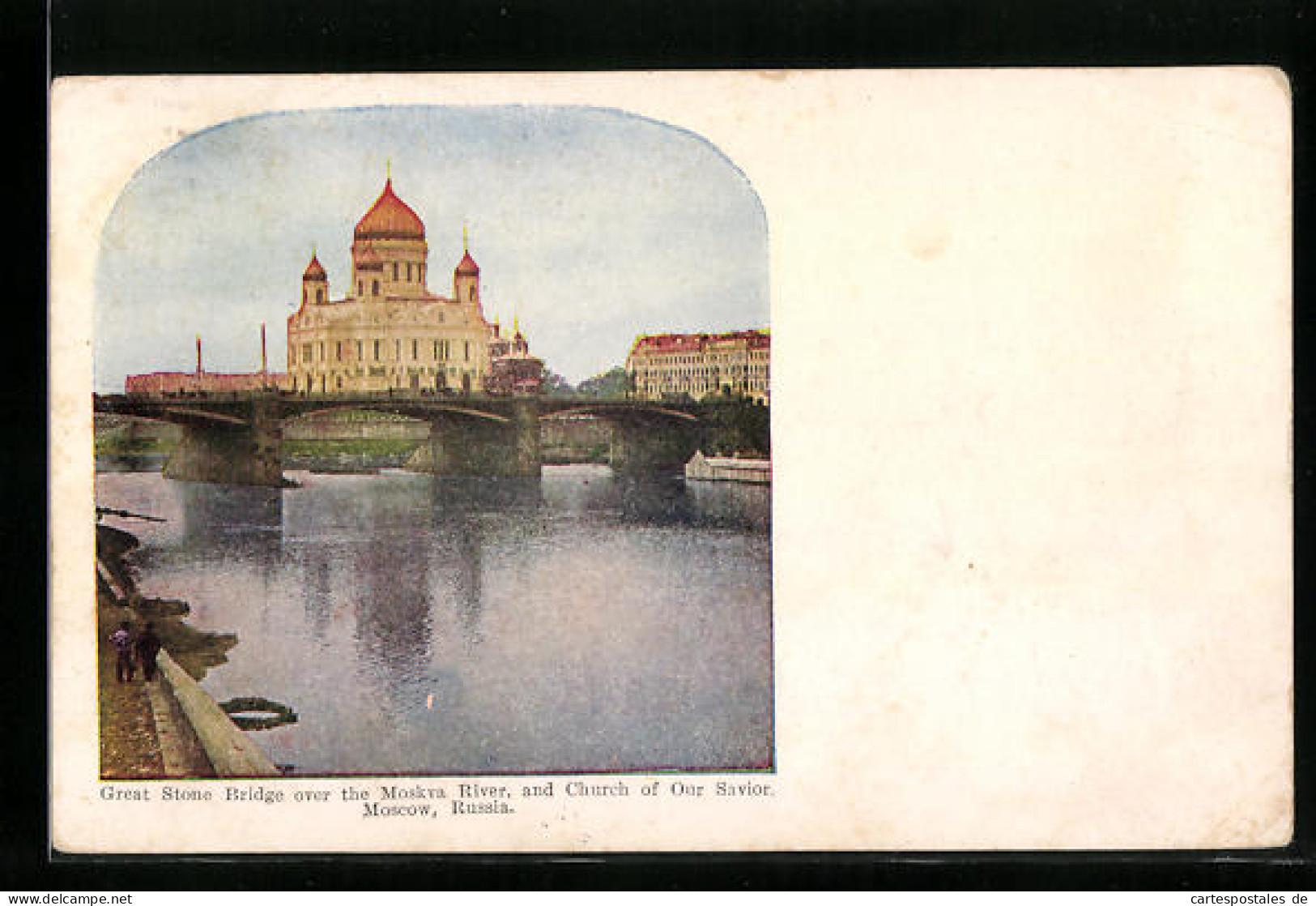 AK Moscou, Great Stone Bridge Over The Moskva River And Church Of Our Savior  - Russie