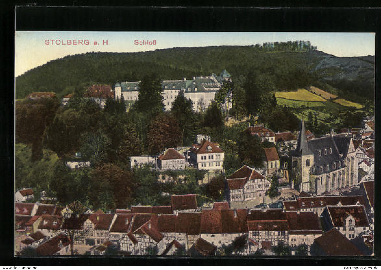 AK Stolberg A. H., Gesamtansicht Mit Schloss  - Stolberg (Harz)