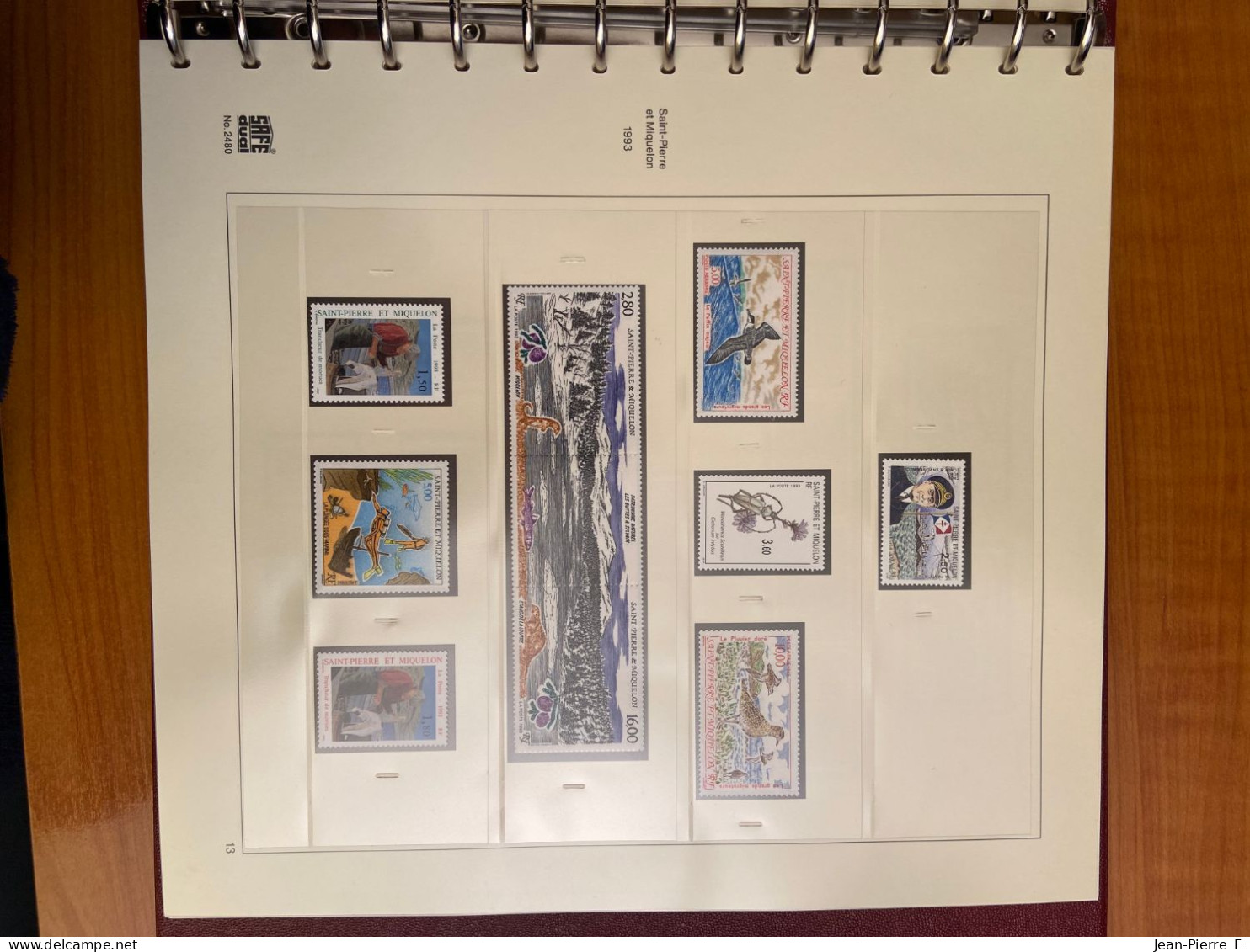 Album de 350 timbres neufs de Saint Pierre et Miquelon – 1991 à 2006 incluse