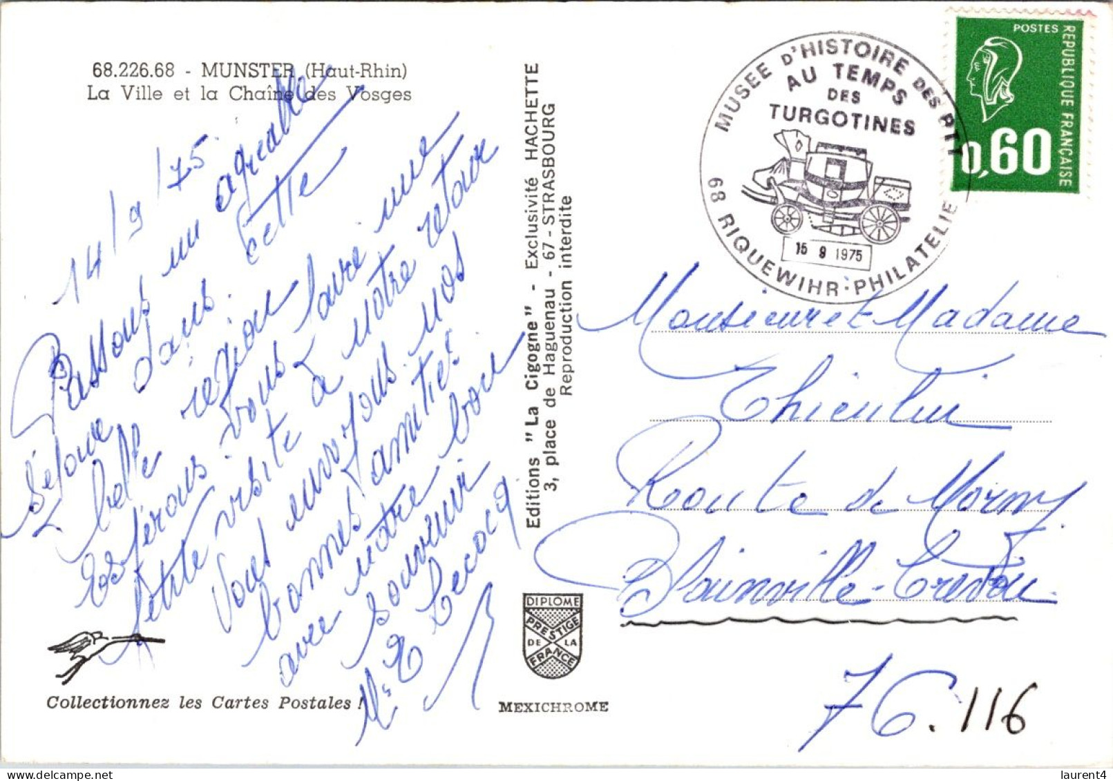 30-4-2024 (3 Z 30) France - Munster (special PO Museum Postmark) - Munster