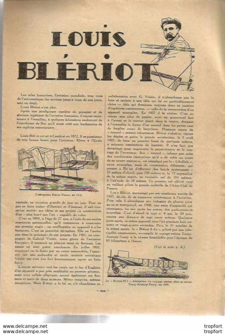 P3 / Old Newspaper Journal Ancien 1936 / ESHOWE ZOULOULAND / BLERIOT / Petain VIMY Gaspé CARTIER / ECOSSE Danse - Desde 1950