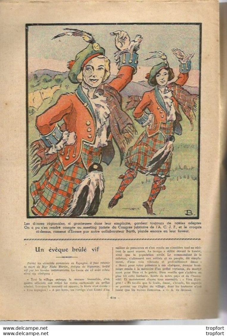 P3 / Old Newspaper Journal Ancien 1936 / ESHOWE ZOULOULAND / BLERIOT / Petain VIMY Gaspé CARTIER / ECOSSE Danse - 1950 à Nos Jours