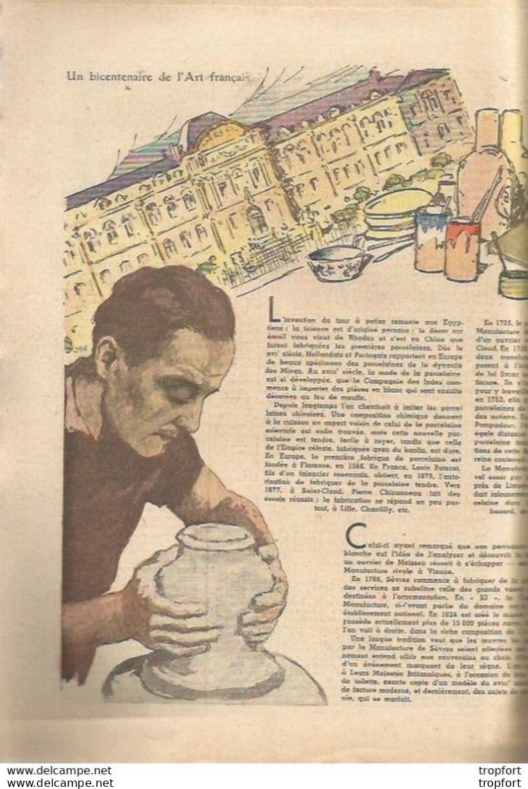 P3 / Old Newspaper Journal Ancien 1938 COMMUNION / RUCHE / SEVRES Porcelaine / ZI-KA-WEI - 1950 - Nu