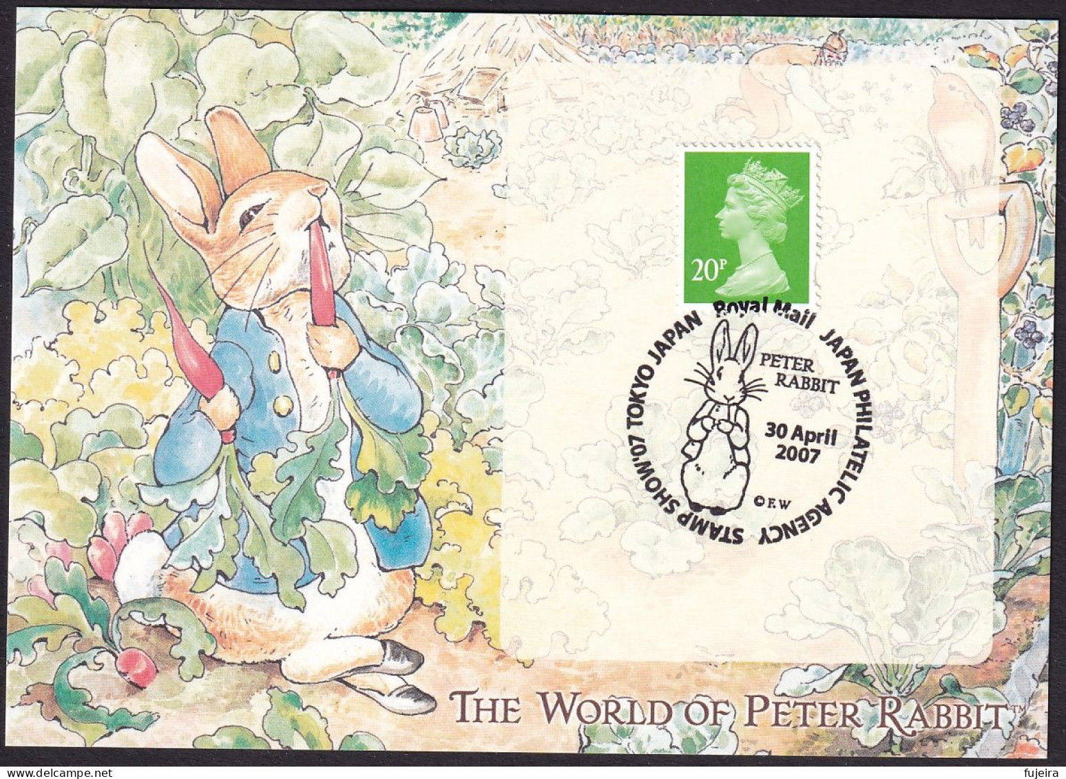 Great Britain 2007 Cancellation Tokyo On Card Peter Rabbit (jt1200-2) - Other & Unclassified