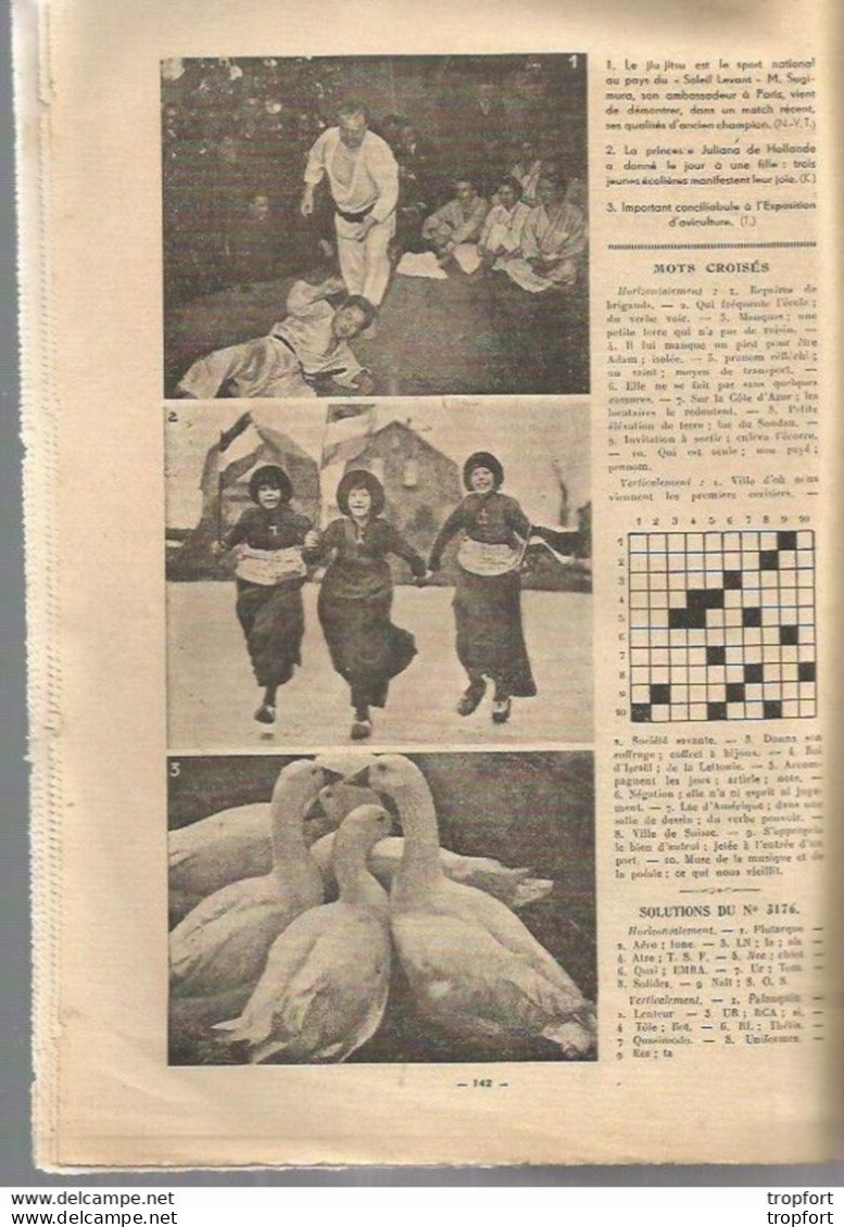 P3 / Old Newspaper Journal Ancien 1938 Le RAT Chasse / JIU-JITSU / La Flèche Gendarmes - 1950 - Nu