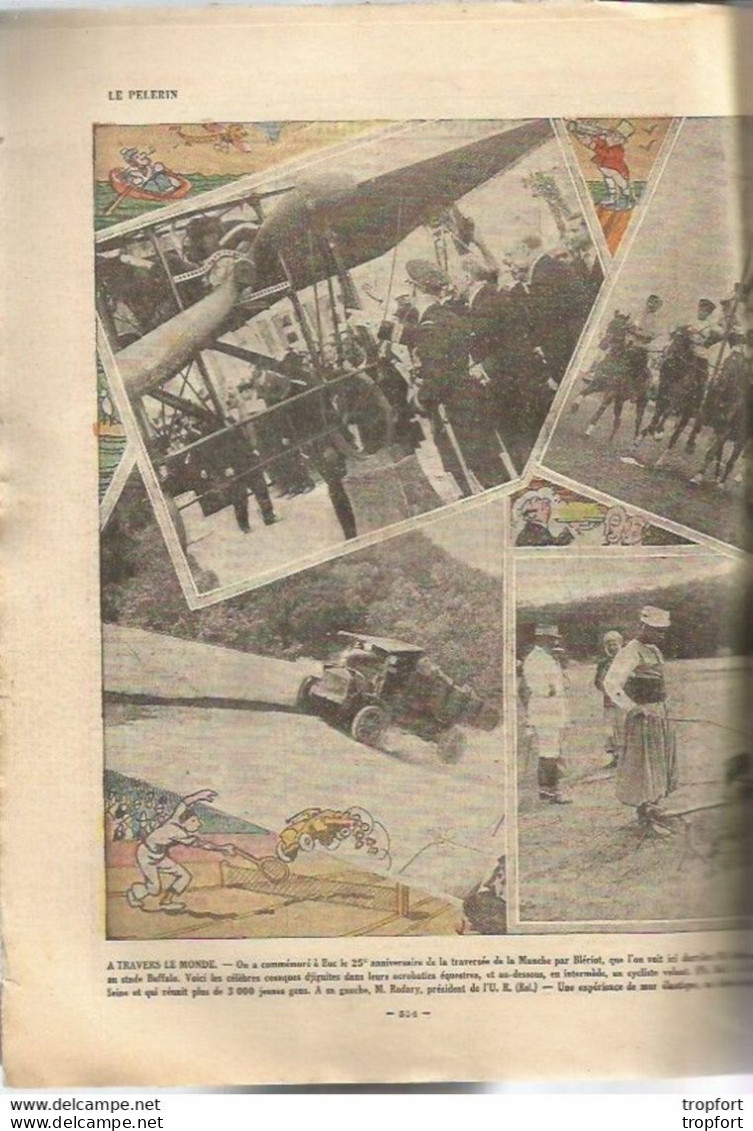 P2 / Old Newspaper Journal Ancien 1934 / CORNEMUSE Flute / Bleriot Cosaque Acrobate Cailly-sur-eure / PECHEUR - 1950 à Nos Jours