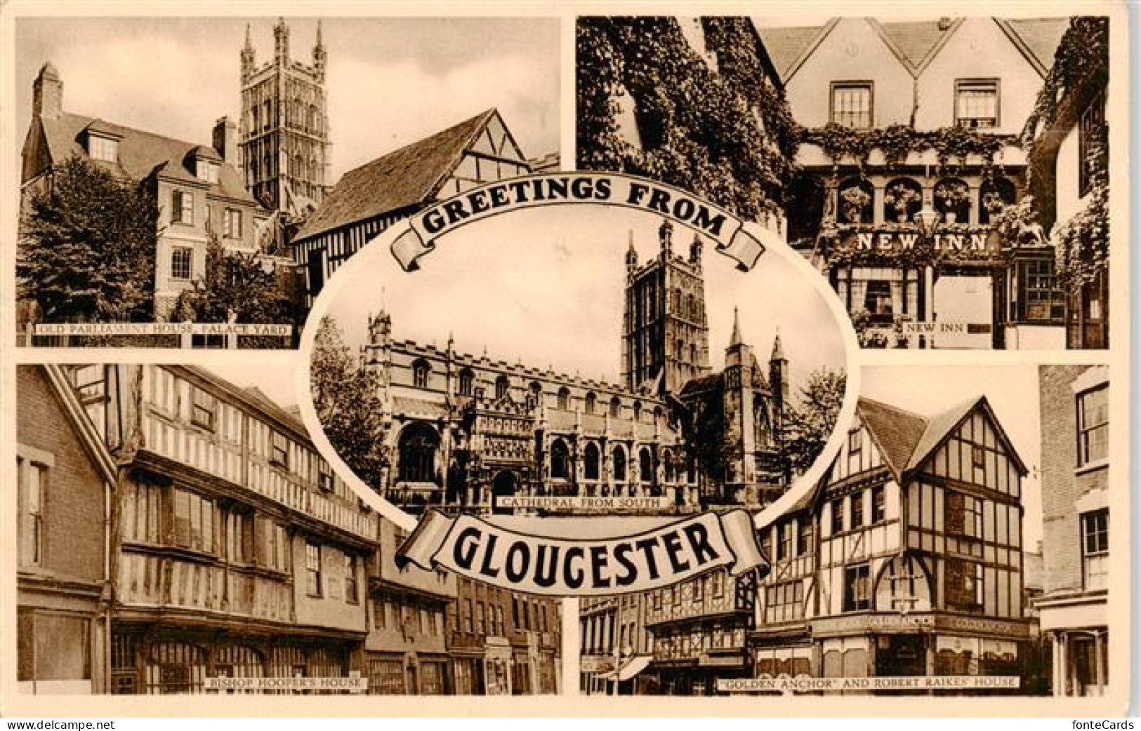 73911215 Gloucester  UK Old Parliament House Palace Yard New Inn Cathedral From  - Other & Unclassified