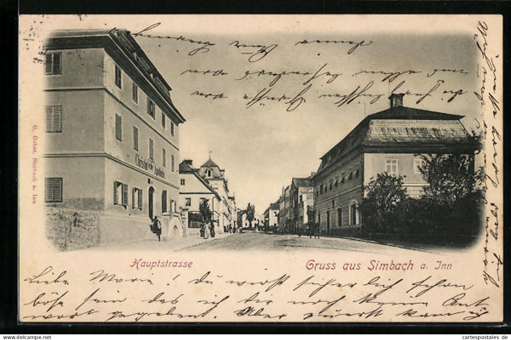 AK Simbach /Inn, Partie In Der Hauptstrasse Mit Christinscher Apotheke  - Simbach
