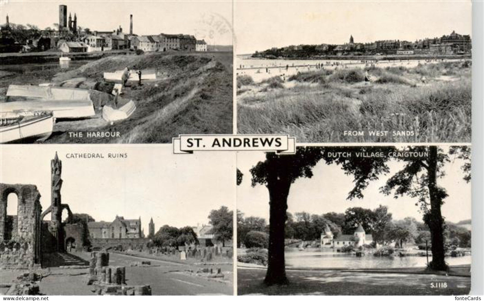 73911199 St Andrews Chelmsford UK The Harbour From West Sands Cathedral Ruins Du - Autres & Non Classés