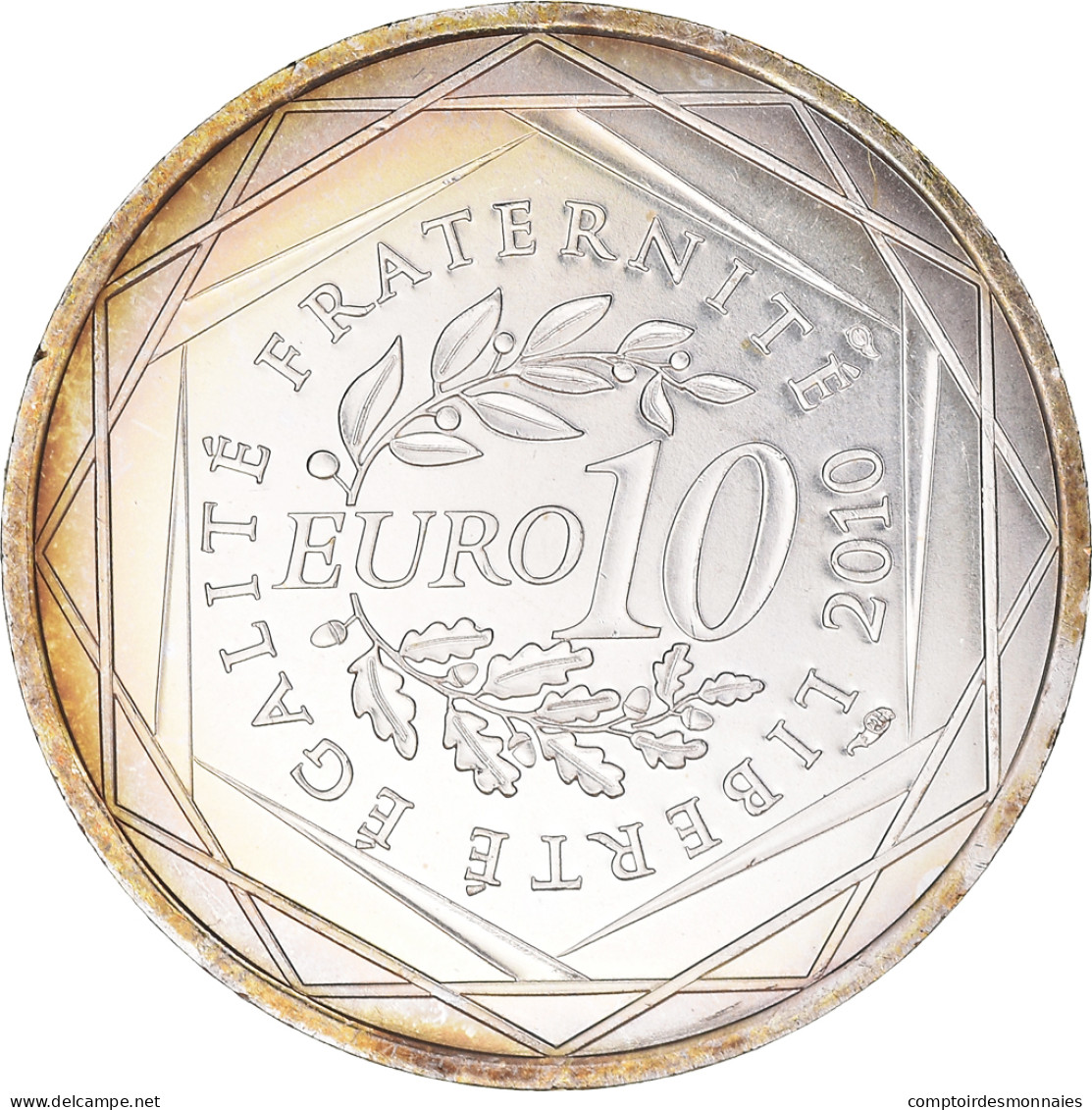 France, 10 Euro, Poitou-Charentes, Euros Des Régions, 2010, Paris, SPL, Argent - France
