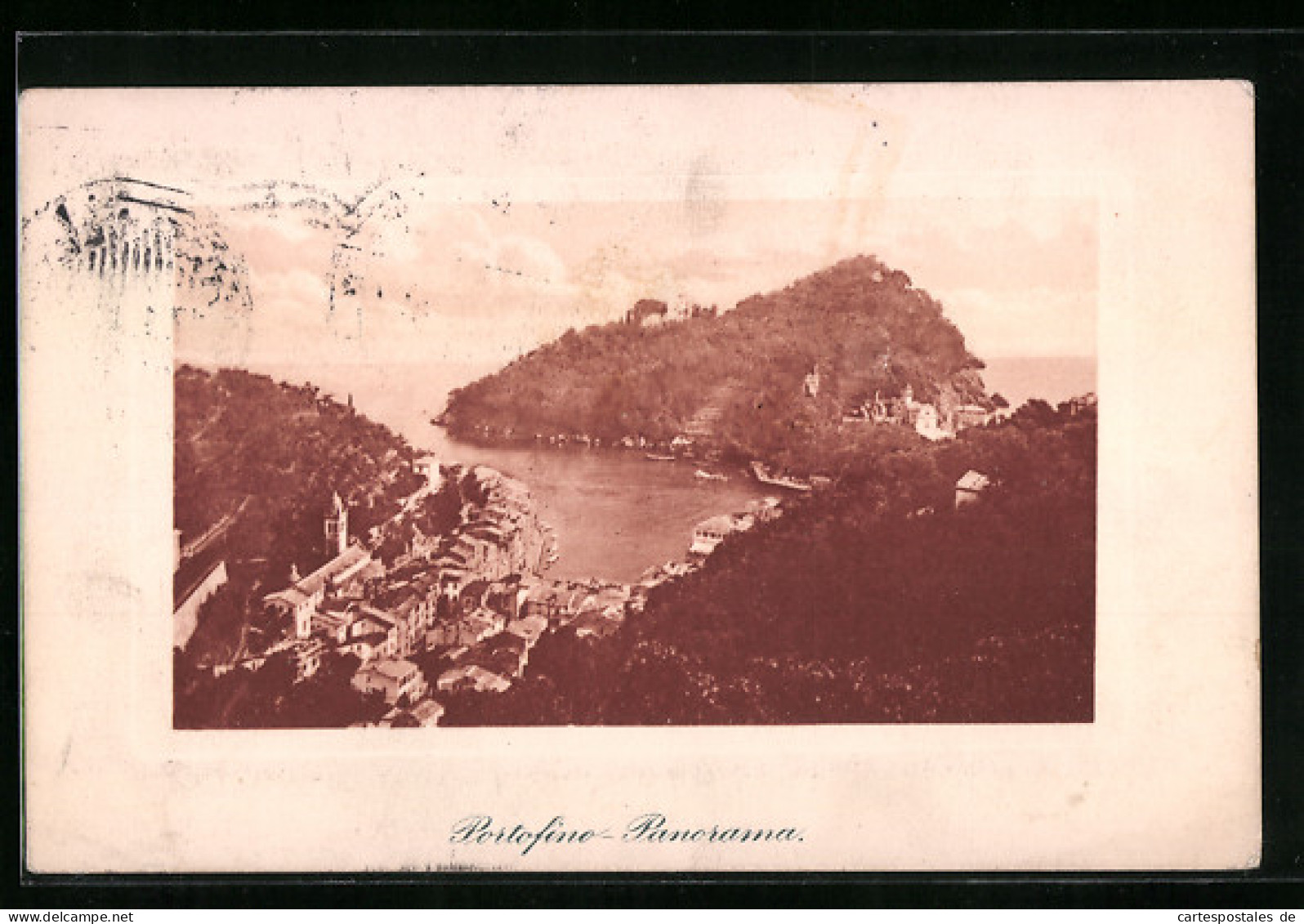 Cartolina Portofino, Panorama Mit Blick In Die Bucht  - Sonstige & Ohne Zuordnung