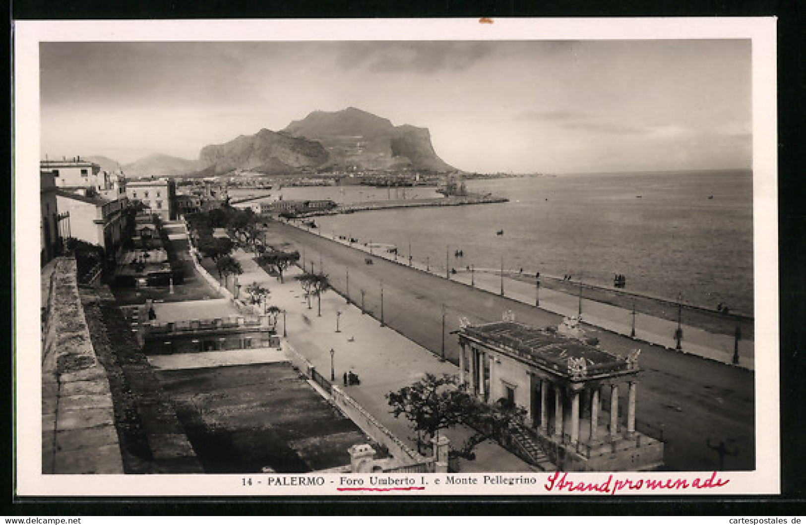 Cartolina Palermo, Foro Umberto I. E Monte Pellegrino  - Palermo