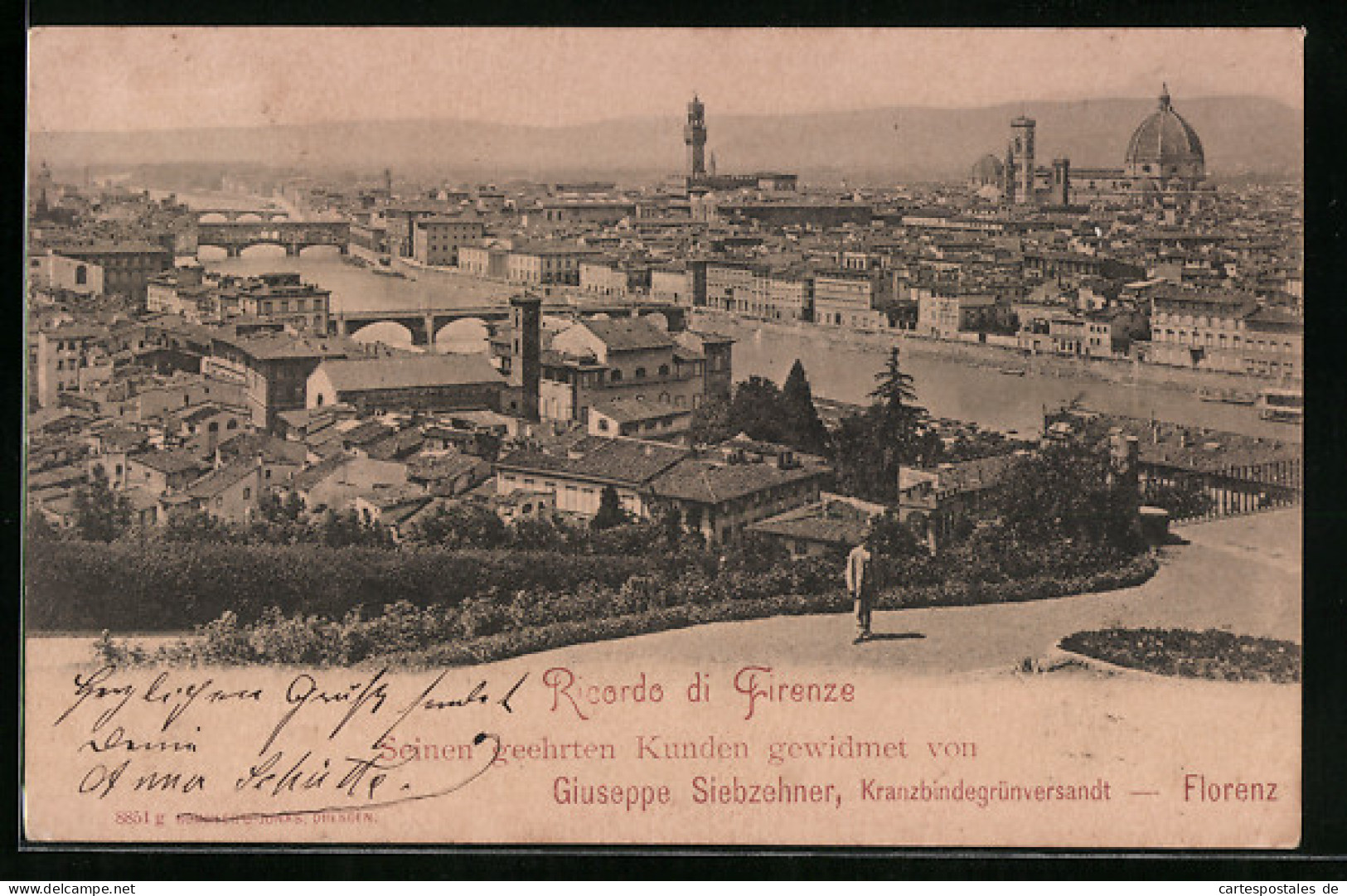 Cartolina Firenze, Panoramaansicht Der Stadt  - Firenze