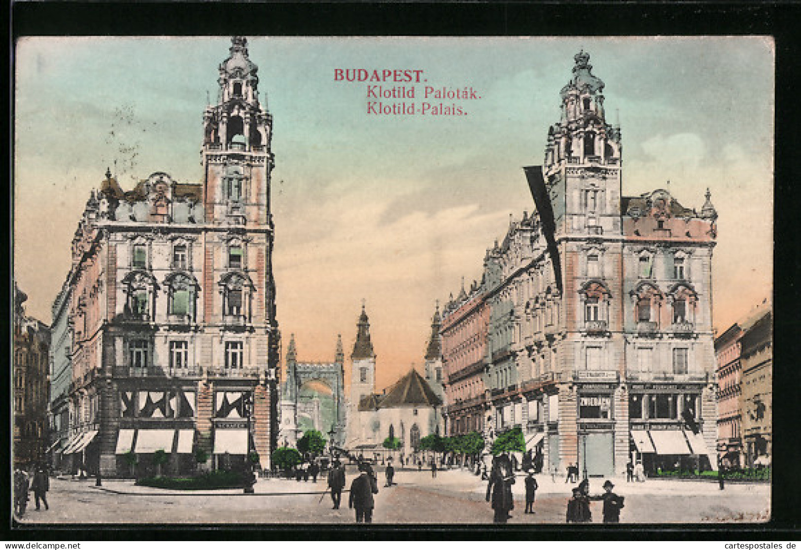 AK Budapest, Infront Of The Klotild-Palais  - Hongrie