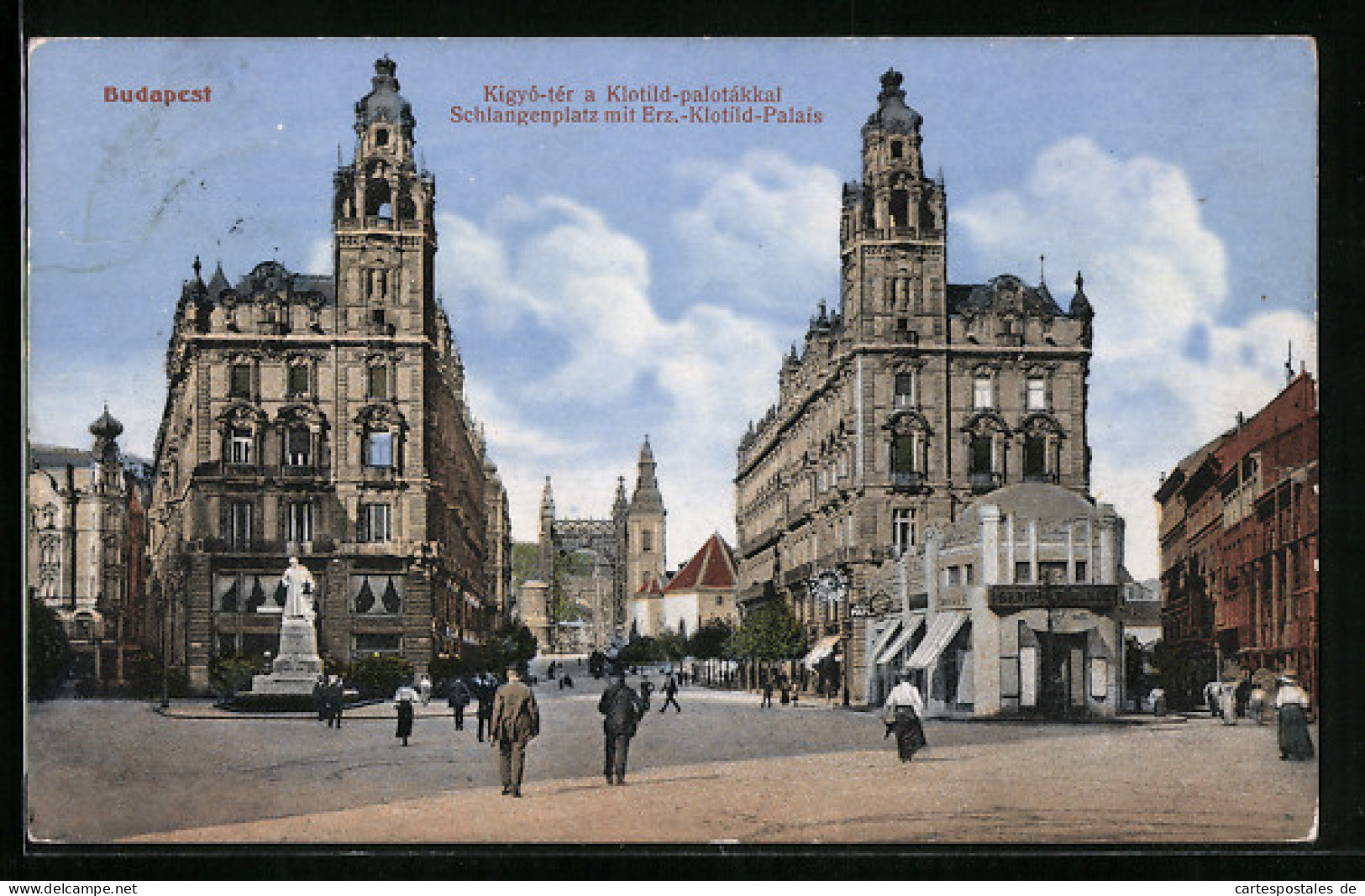 AK Budapest, Schlangenplatz Mit Erz.-Klotild-Palais  - Hongrie