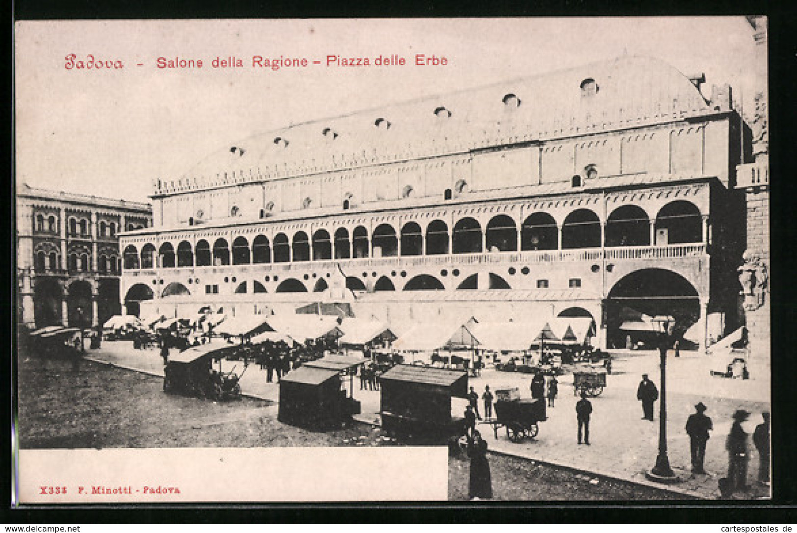 Cartolina Padova, Salone Della Ragione, Piazza Delle Erbe  - Padova (Padua)