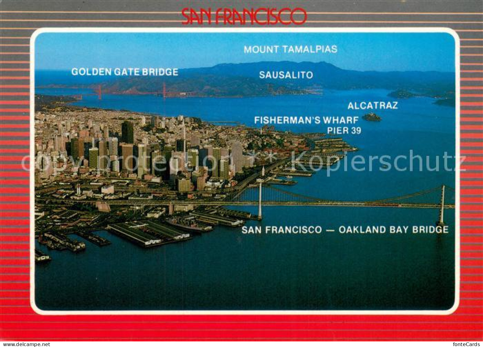 73712004 San_Francisco_California Golden Gate Bridge Fishermans Wharf Oakland Ba - Other & Unclassified
