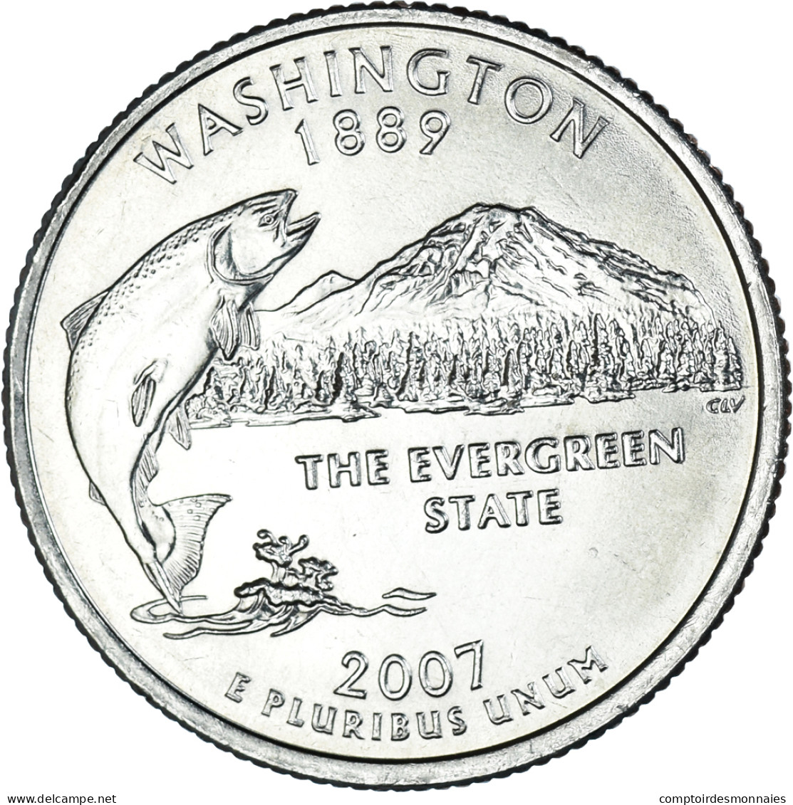 Monnaie, États-Unis, Quarter, 2007, U.S. Mint, Denver, Washington 1889, SPL - 1999-2009: State Quarters