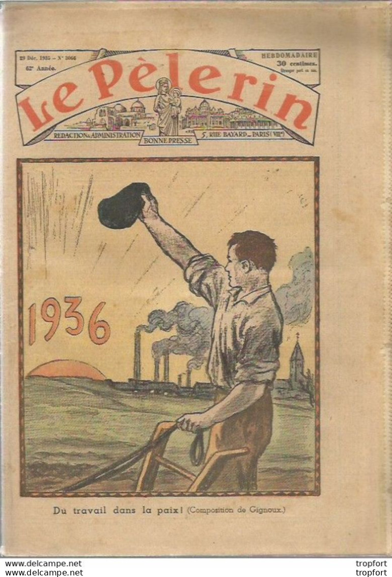 P2 / Old Newspaper Journal Ancien 1935 / TRAVAIL Cpa / PHARE Niviclic / Medaille Pompier / CROIX ROUGE SAINT-PARDOUX - 1950 - Heute