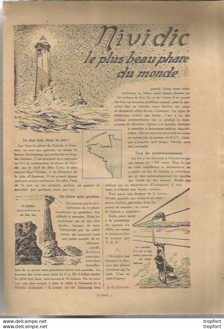 P2 / Old Newspaper Journal Ancien 1935 / TRAVAIL Cpa / PHARE Niviclic / Medaille Pompier / CROIX ROUGE SAINT-PARDOUX - 1950 à Nos Jours