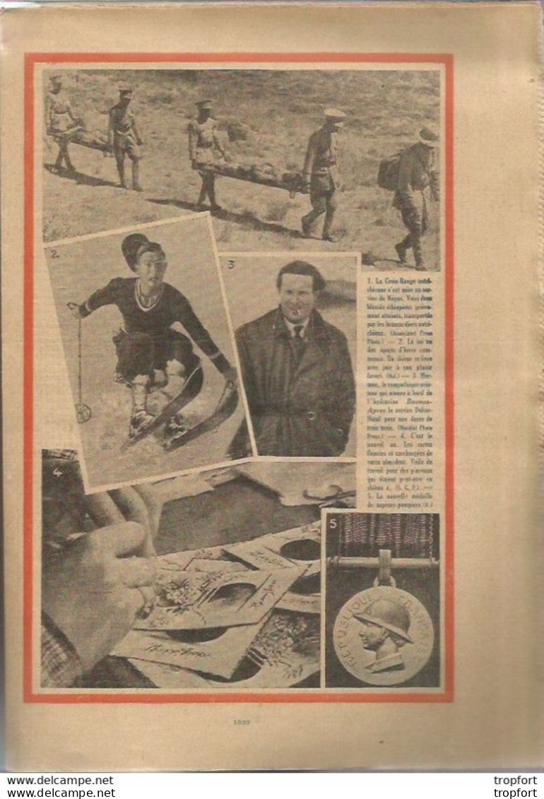 P2 / old newspaper journal ancien 1935 / TRAVAIL cpa / PHARE Niviclic / Medaille pompier / CROIX ROUGE SAINT-PARDOUX