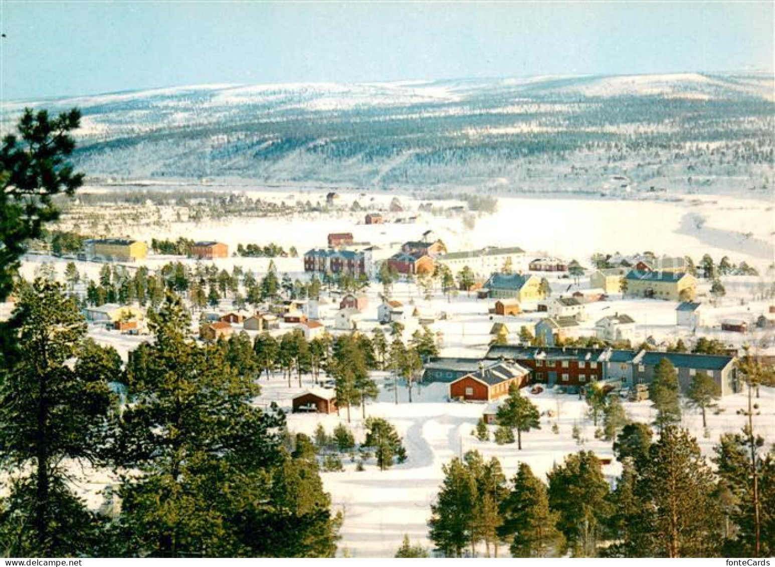 73625047 Karasjok The Inn With The Scools Beyond River Karasjokka Karasjok - Norvegia