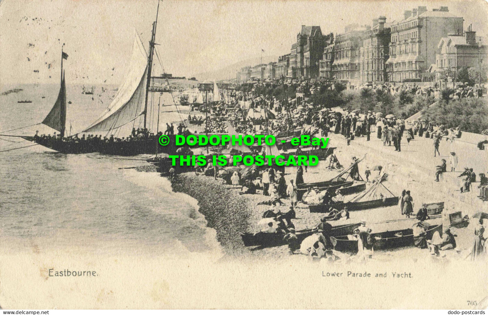 R556327 Eastbourne. Lower Parade And Yacht. J. Davis. Victoria Series - Monde