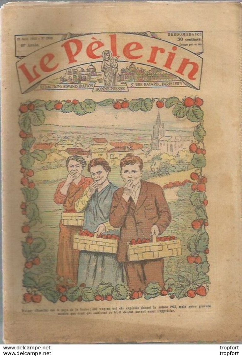 P1 / Old Newspaper Journal Ancien 1933 / WOLPPY Fraises / HYDRAVION / Orbetello / Publicités BANANIA - 1950 à Nos Jours