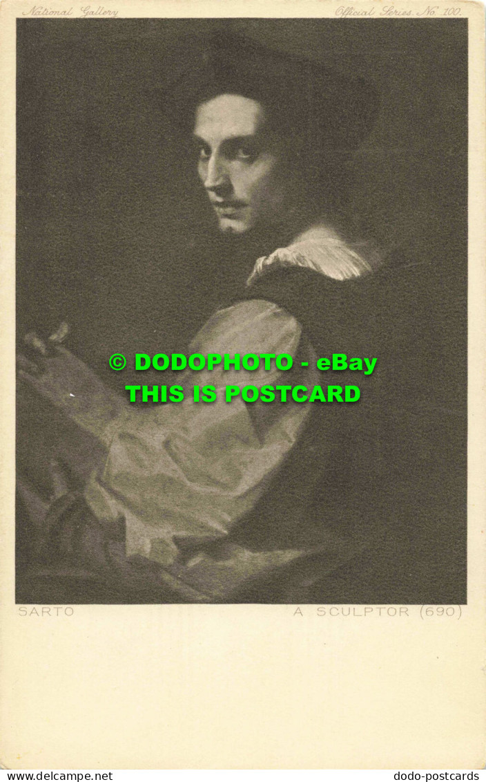 R557302 National Gallery. Sarto. A Sculptor. Rembrandt. Official Series No. 100 - Monde