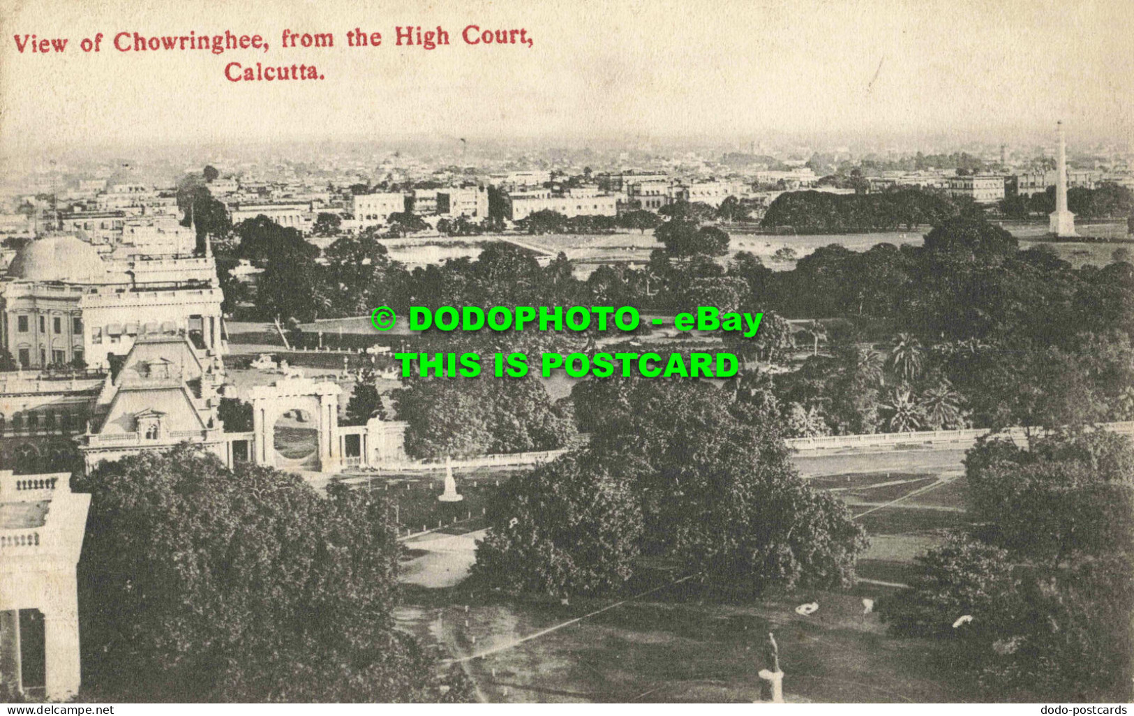 R556331 Calcutta. View Of Chrowringhee From The High Court. Johnston And Hoffman - Monde