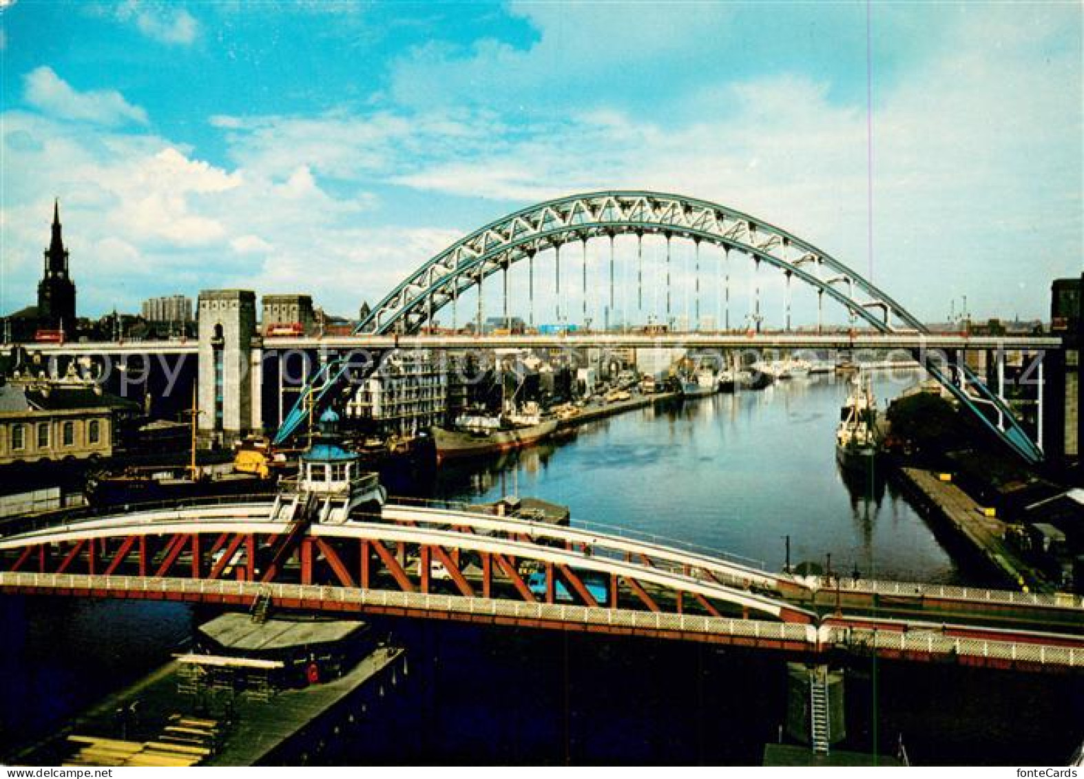 73622389 Newcastle Upon Tyne Swing Bridge And Tyne Bridge  - Sonstige & Ohne Zuordnung