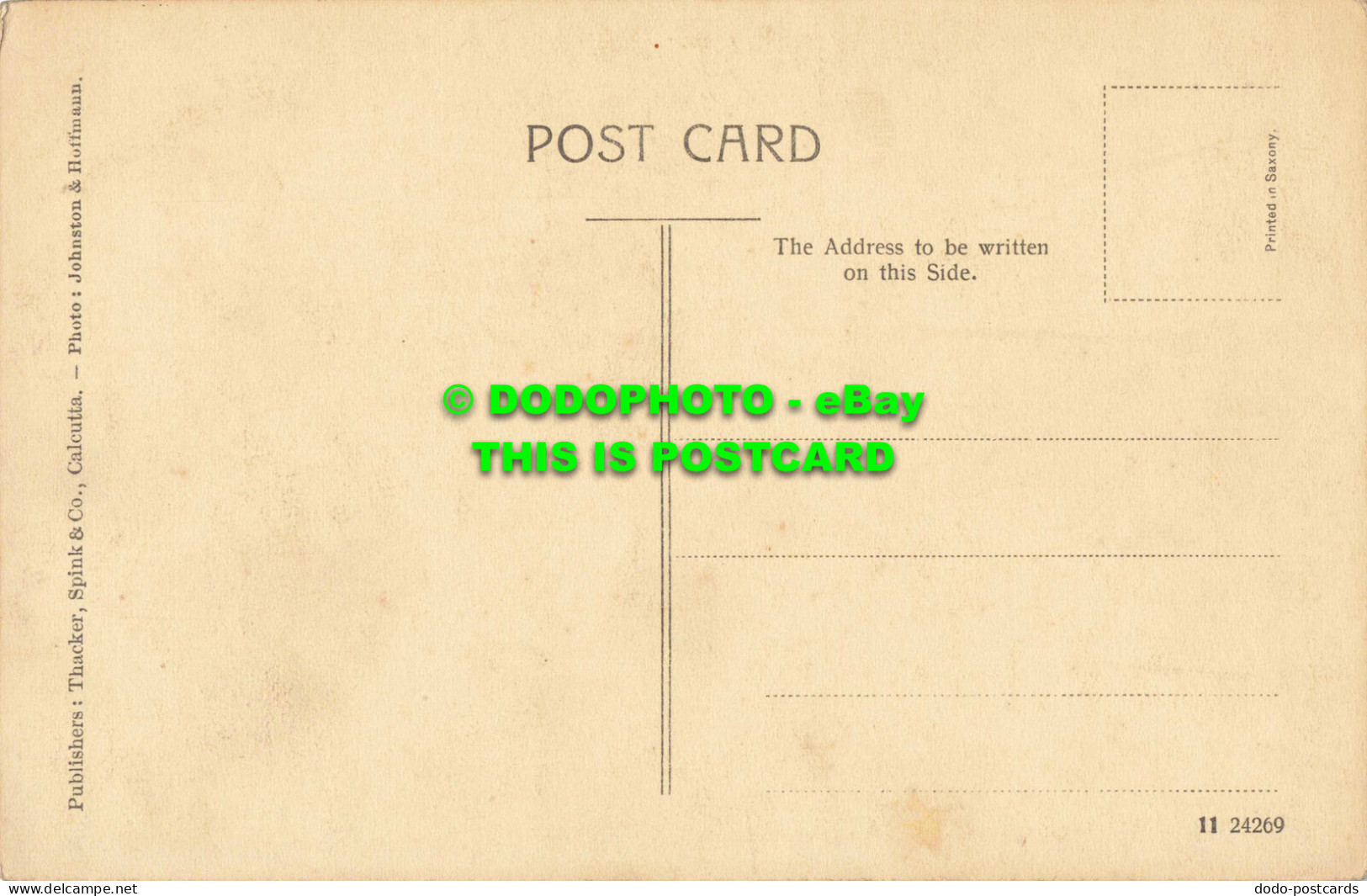 R556340 Calcutta. General Post Office. Thacker. Spink. Johnston And Hoffmann - Monde
