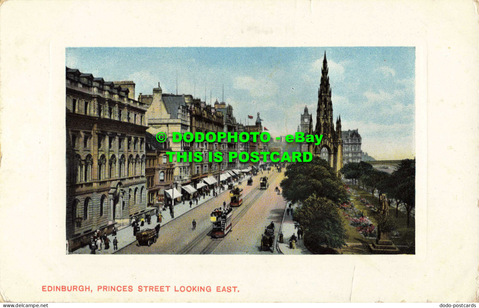 R556995 Edinburgh. Princes Street Looking East. W. H. And S. Reliable Series. 19 - Monde