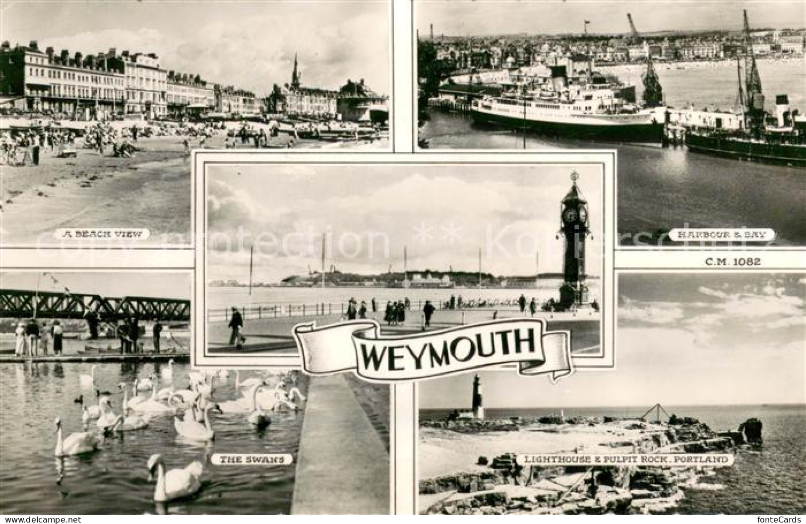 73620479 Weymouth Dorset Beach Harbour Bay Swans Lighthouse Pulpit Rock Portland - Andere & Zonder Classificatie