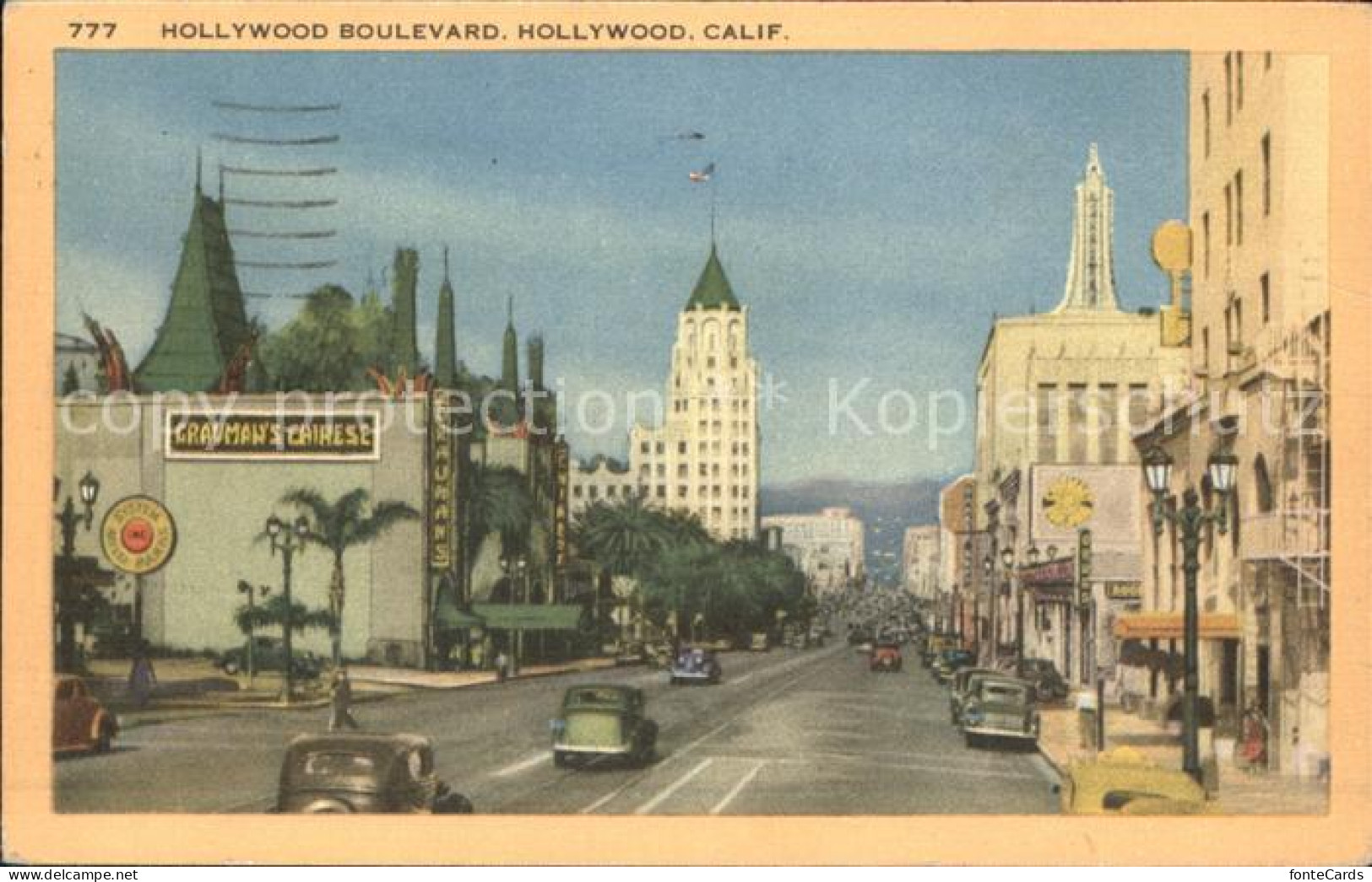 72148389 Hollywood California Hollywood Boulevard  Hollywood California - Sonstige & Ohne Zuordnung