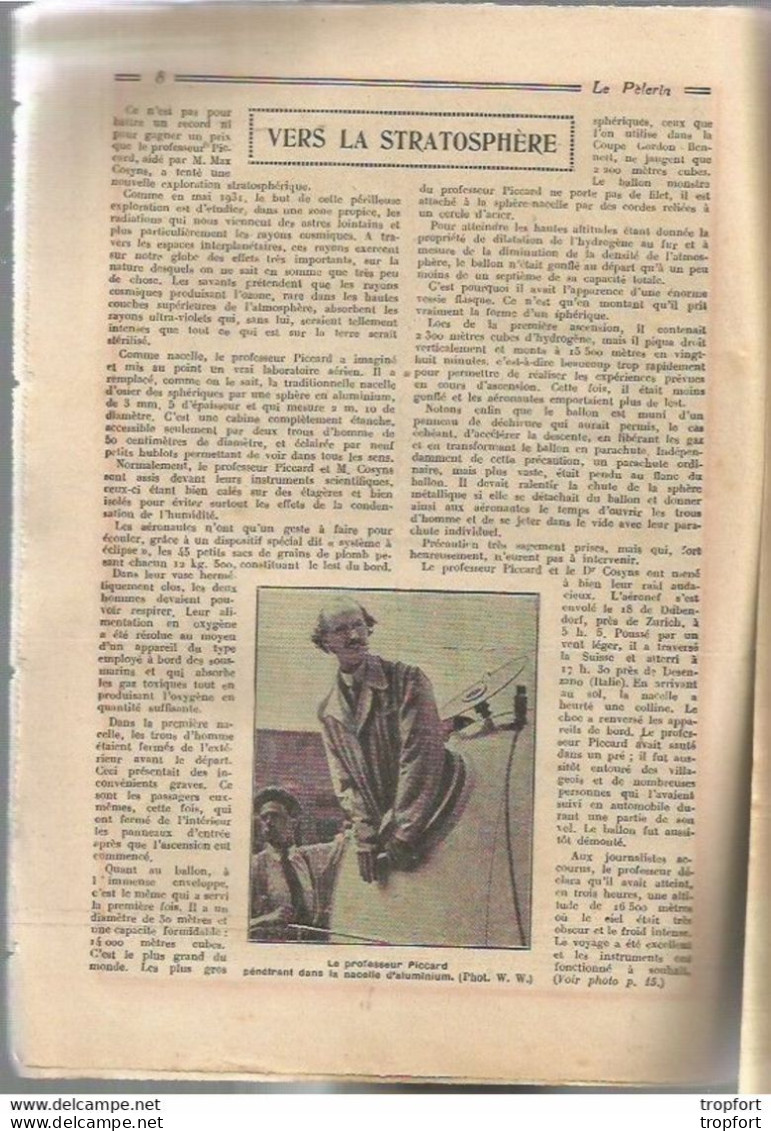 P1 / Old Newspaper Journal Ancien 1932 / SCOUT Le Réveil Stratosphère PICCARD Vétéran USA - 1950 - Today