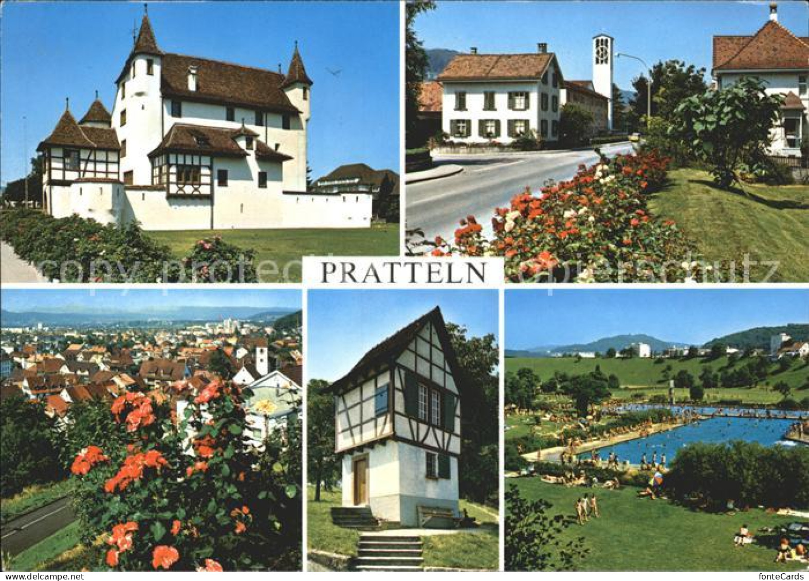 12116641 Pratteln Schloss Dorfpartie Schwimmbad Pratteln - Autres & Non Classés
