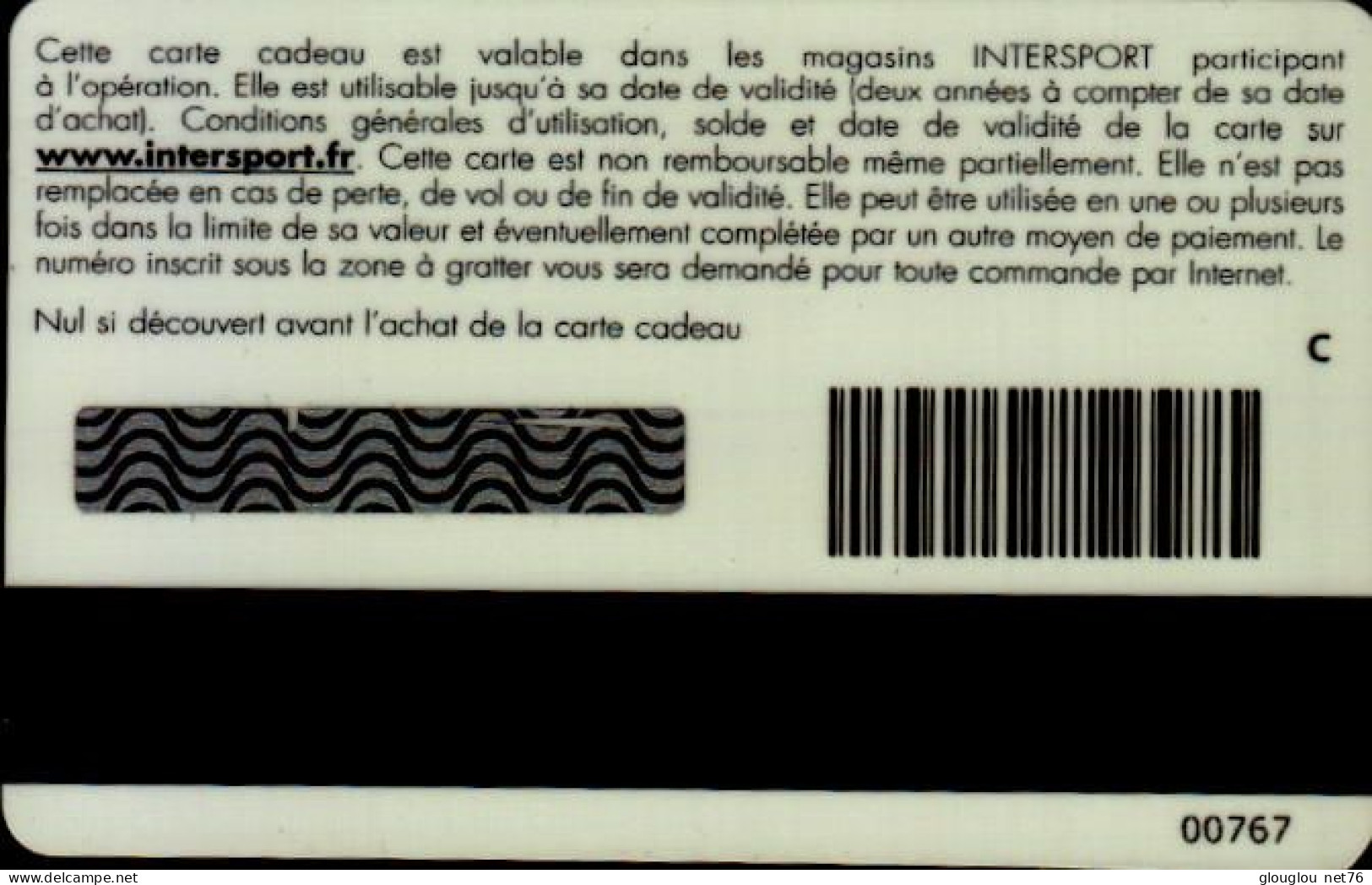 CARTE CADEAU  INTERSPORT.....MYRIAM SOUMARE - Gift And Loyalty Cards