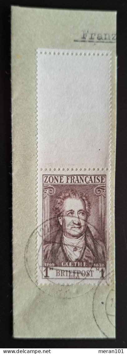 Französische Zone, Mi 11 V L,  Oberrand Briefstück - Emisiones Generales