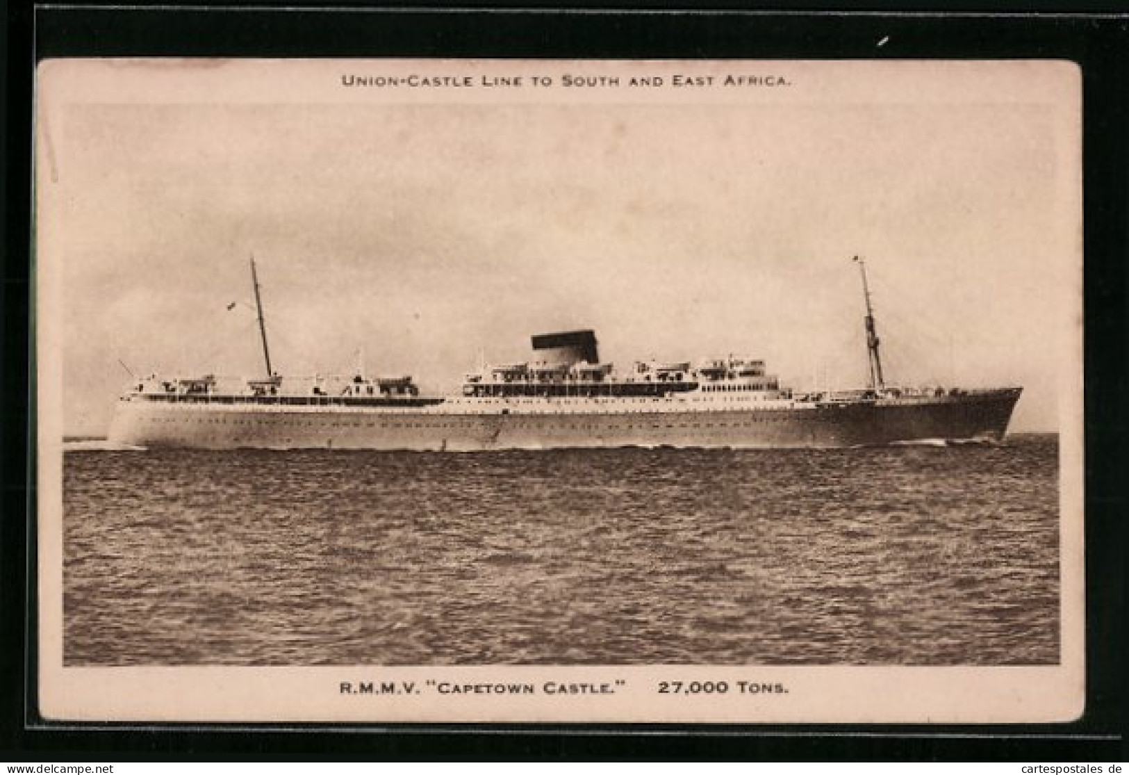 AK R.M.M.V. Capetown Castle In Voller Fahrt  - Piroscafi