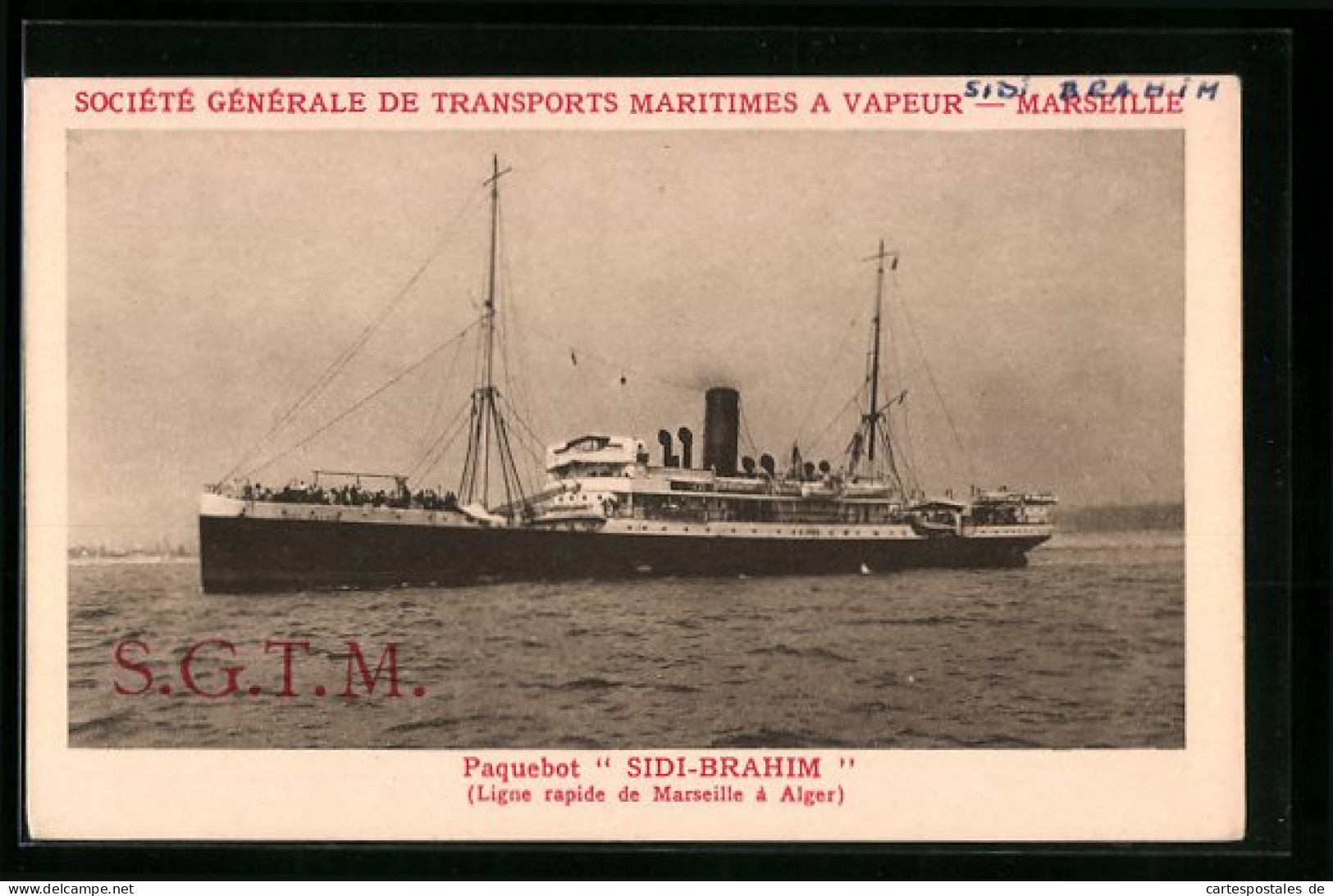 AK Paquebot Sidi-Brahim In Küstennähe  - Passagiersschepen