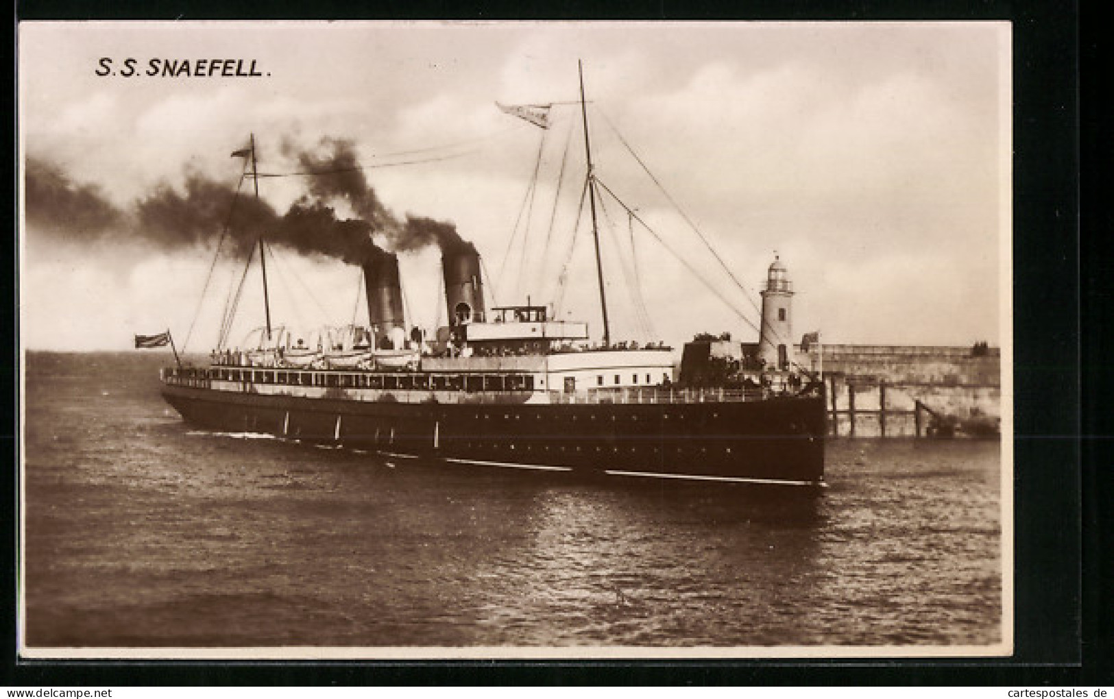 AK S.S. Snaefell In Küstennähe  - Passagiersschepen