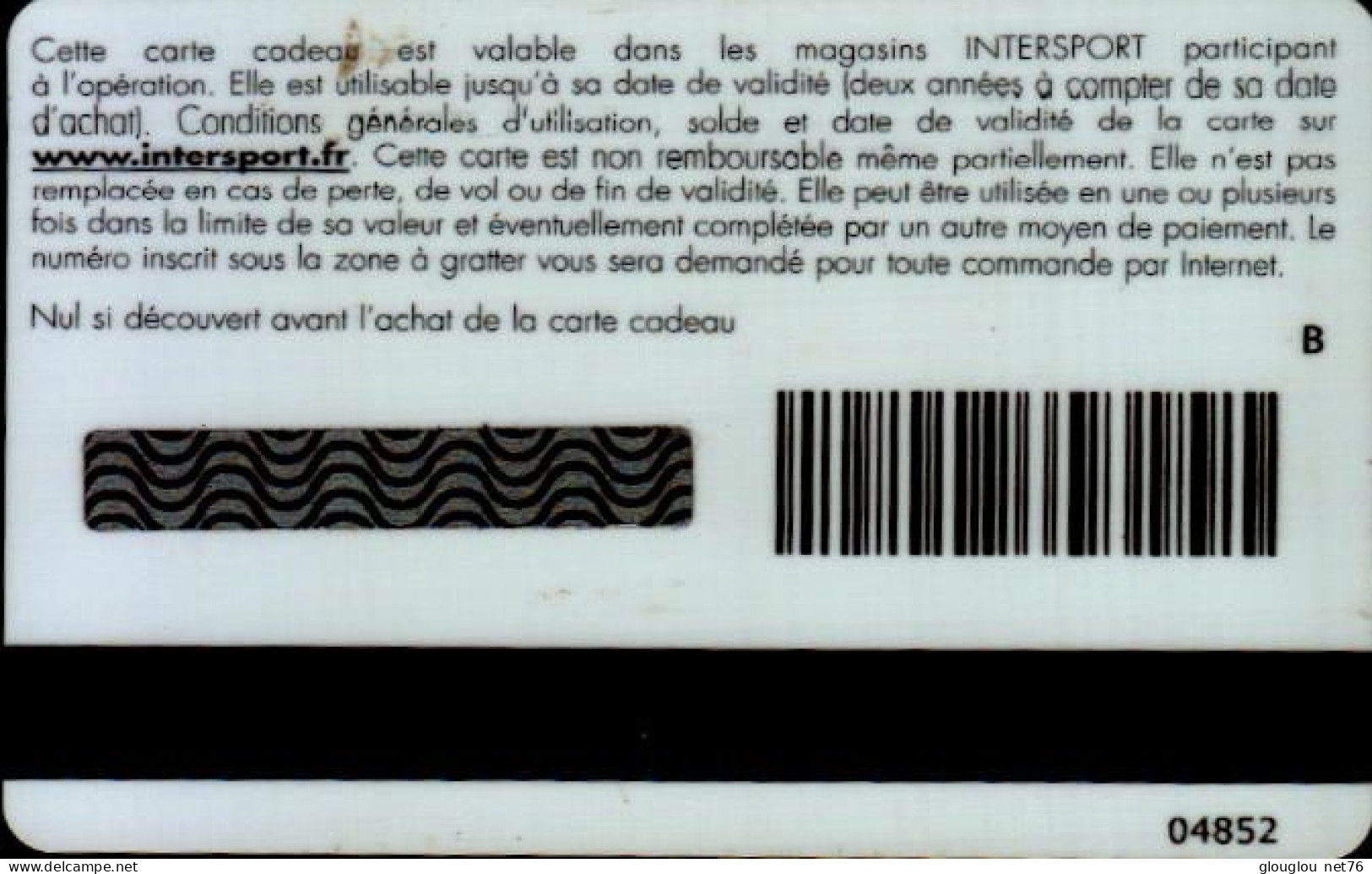 CARTE CADEAU  INTERSPORT....STEVEN GERRARD - Cadeaubonnen En Spaarkaarten