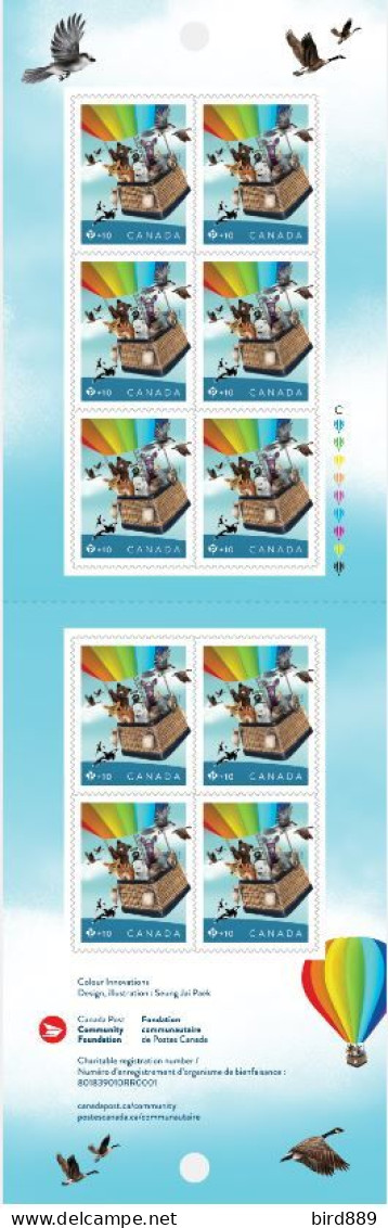 2024 Canada Post Card Community Foundation Animals Bird Racoon Moose Polar Bear Fox Full Booklet MNH - Carnets Complets